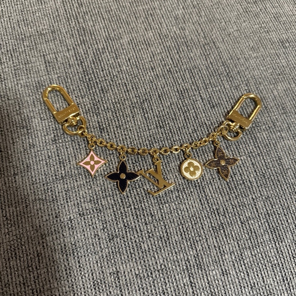 Louis Vuitton Gold and Black Charm Chain
